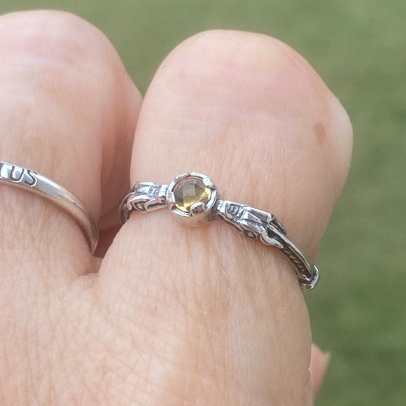 Celtic Dragon Ring .925 Sterling Silver w/ genuine citrine sz 9 medieval dragon - Picture 7 of 16